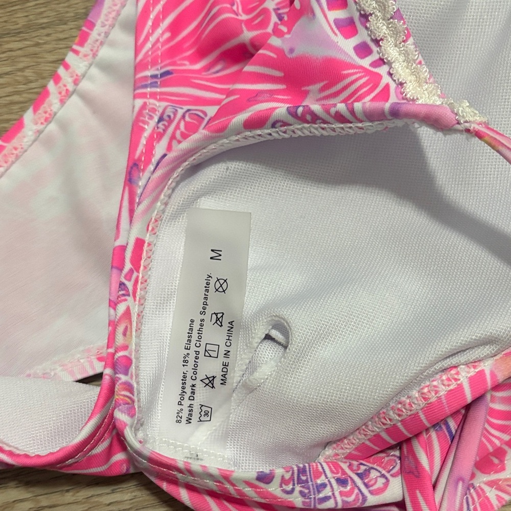 SHEIN Vibrant Pink and White Bikini Set - Picture 5 of 5